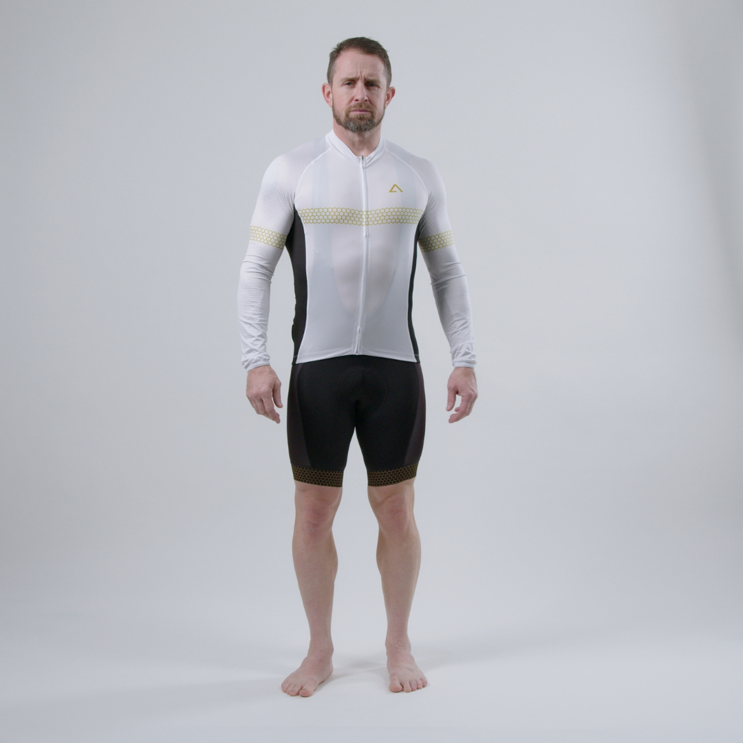 Men's White Long Sleeve Jersey