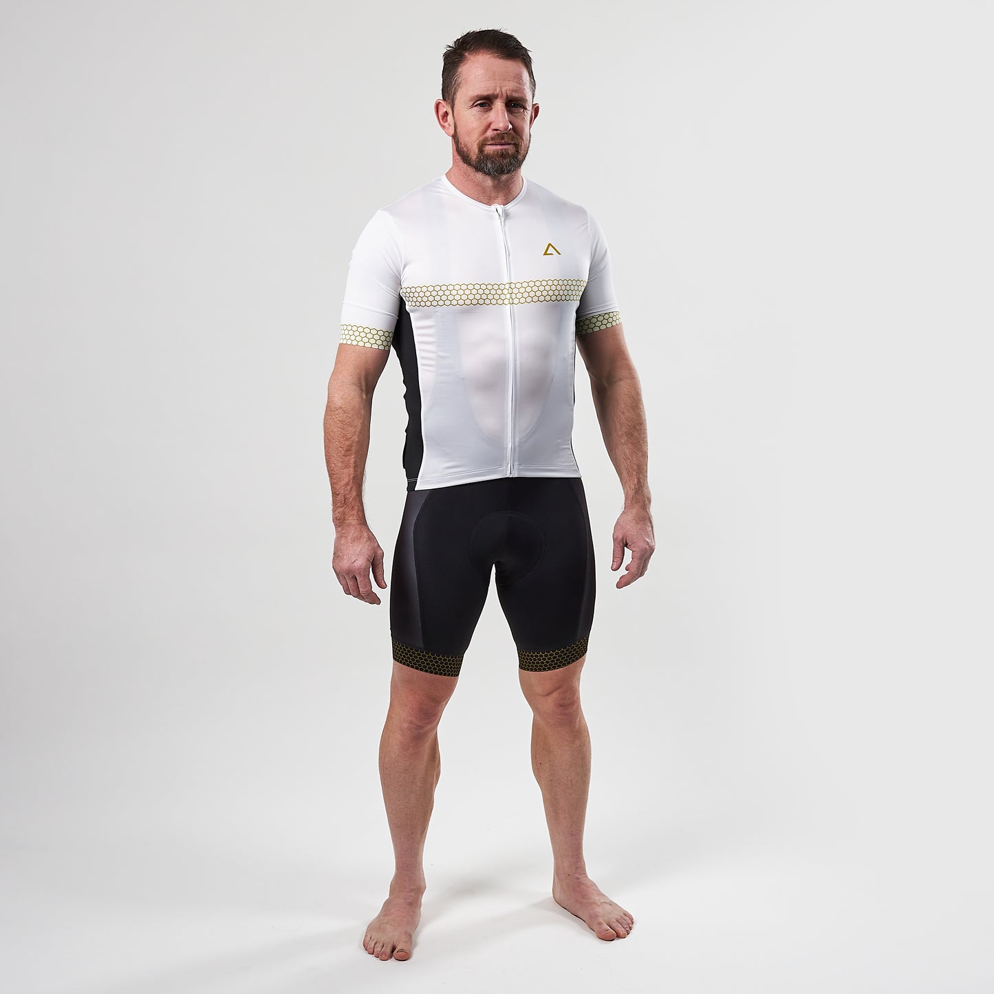 Men's Short Sleeve Cycling Jersey White