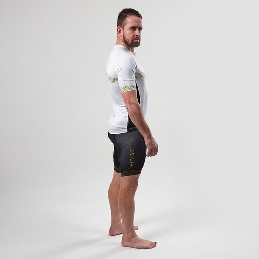Men's Short Sleeve Cycling Jersey White